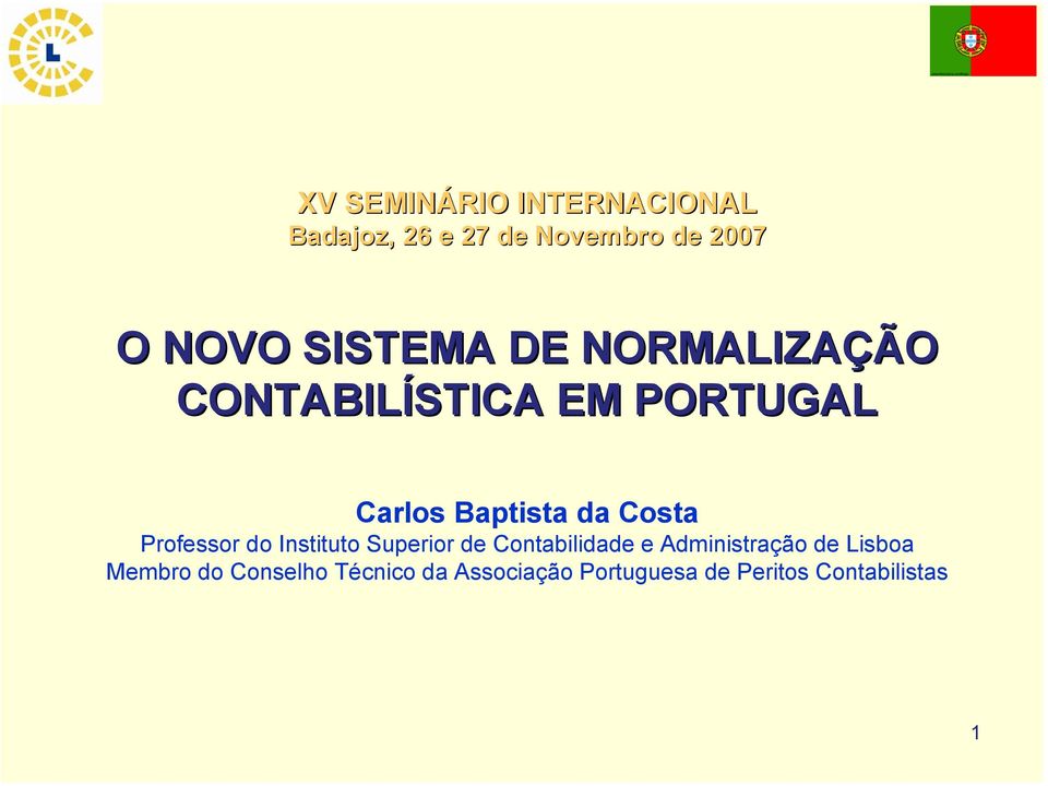 Costa Professor do Instituto Superior de Contabilidade e Administração de