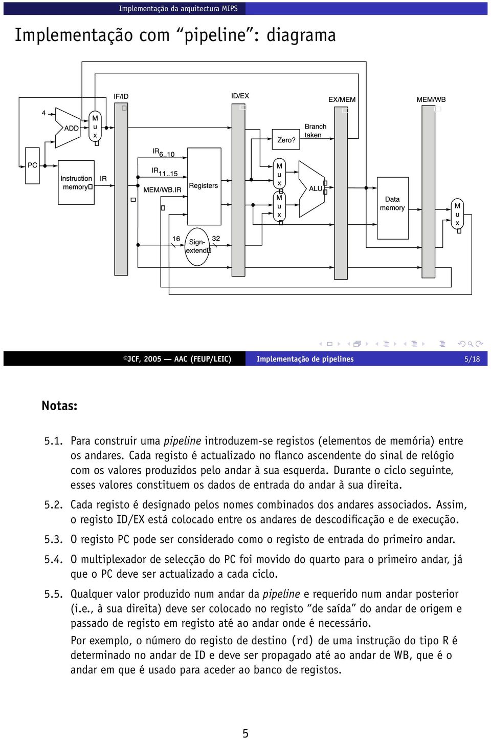 Durante o ciclo seguinte, esses valores constituem os dados de entrada do andar à sua direita. 5.2. Cada registo é designado pelos nomes combinados dos andares associados.