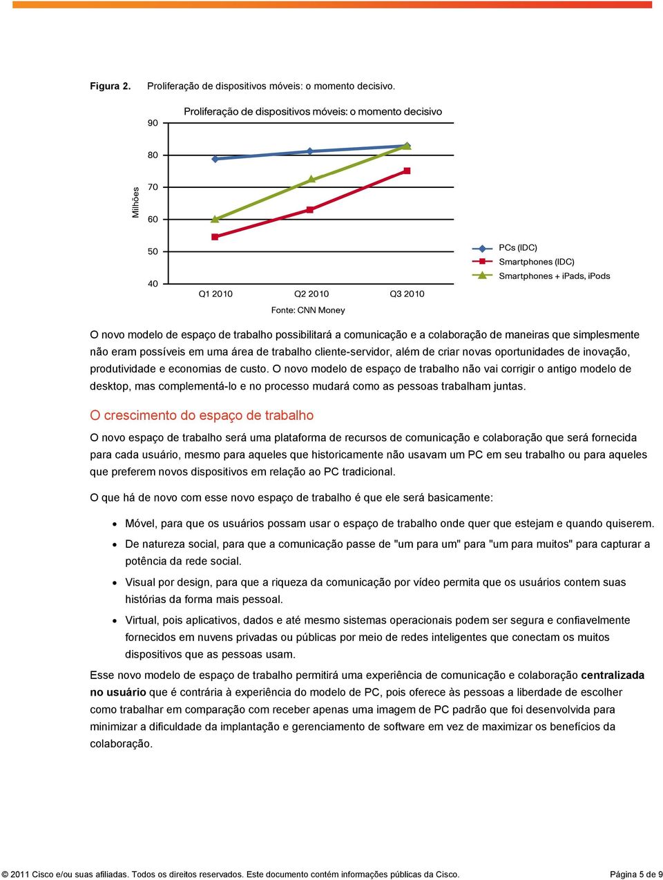 oportunidades de inovação, produtividade e economias de custo.