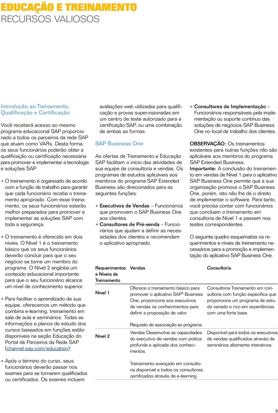 O treinamento é organizado de acordo com a função de trabalho para garantir que cada funcionário receba o treinamento apropriado.