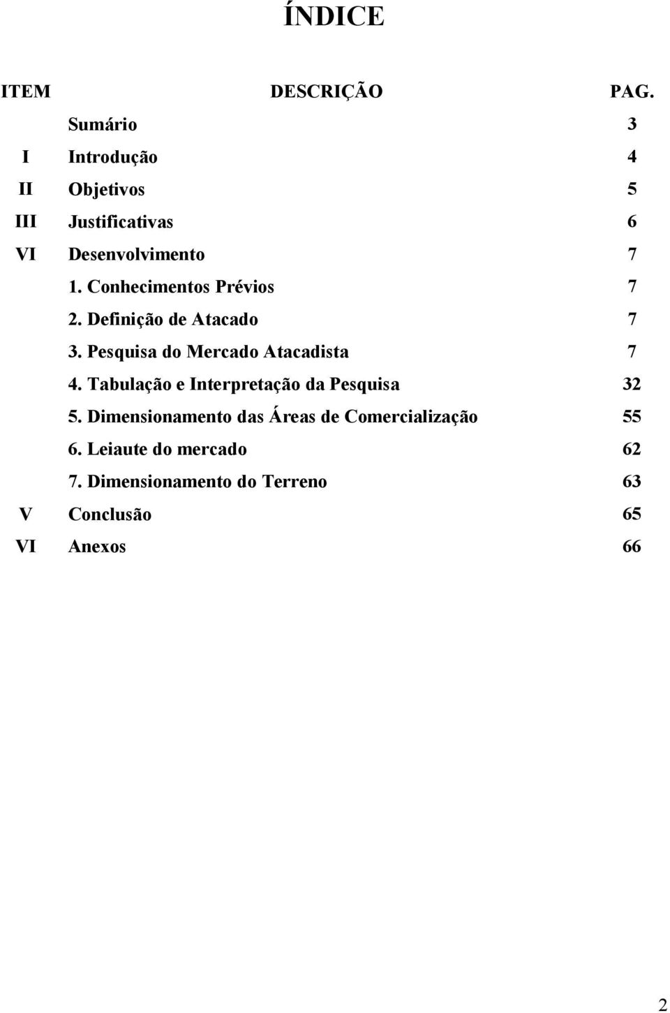 Conhecimentos Prévios 7 2. Definição de Atacado 7 3. Pesquisa do Mercado Atacadista 7 4.