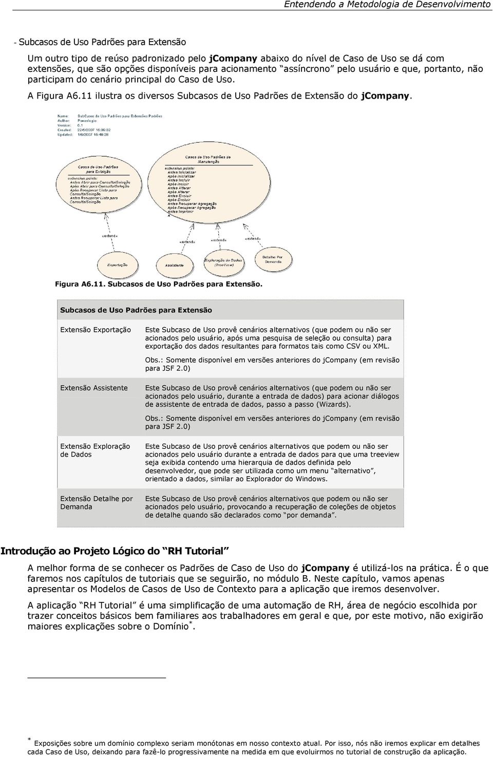 Subcass de Us Padrões para Extensã Extensã Exprtaçã Este Subcas de Us prvê cenáris alternativs (que pdem u nã ser acinads pel usuári, após uma pesquisa de seleçã u cnsulta) para exprtaçã ds dads