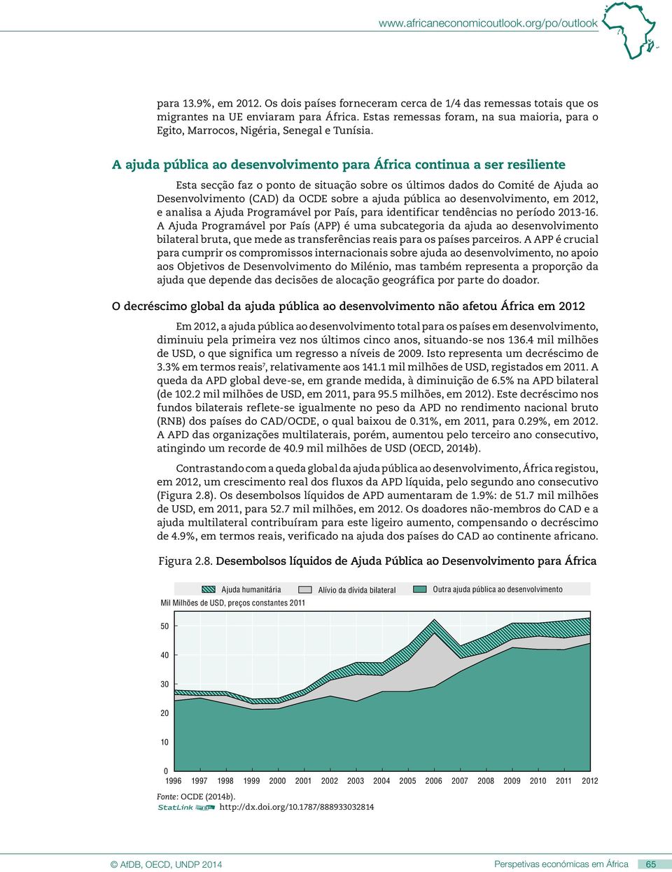 A ajuda pública ao desenvolvimento para África continua a ser resiliente Esta secção faz o ponto de situação sobre os últimos dados do Comité de Ajuda ao Desenvolvimento (CAD) da OCDE sobre a ajuda