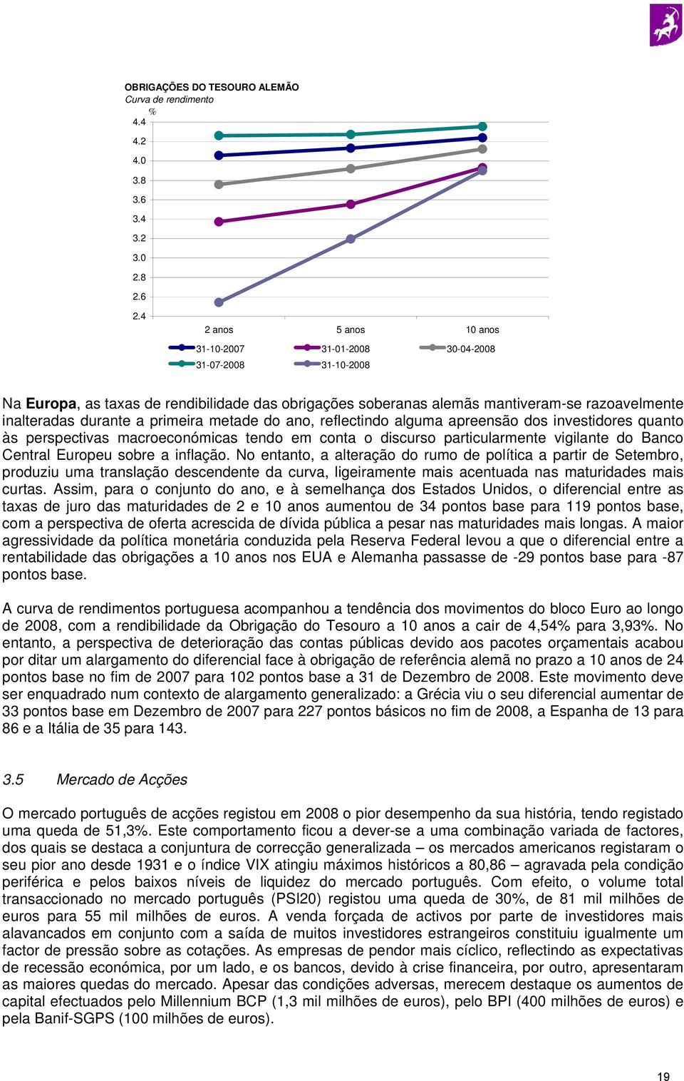 primeira metade do ano, reflectindo alguma apreensão dos investidores quanto às perspectivas macroeconómicas tendo em conta o discurso particularmente vigilante do Banco Central Europeu sobre a