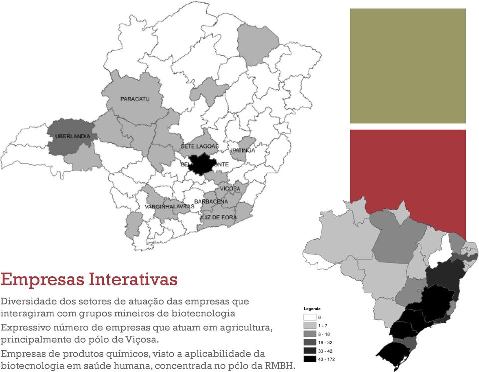 que atuam em agricultura, principalmente do pólo de Viçosa.