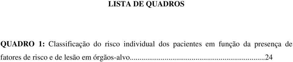 dos pacientes em função da presença