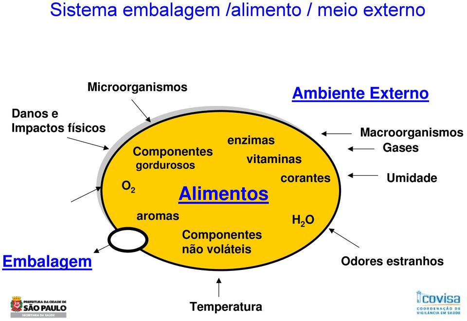 Alimentos Componentes não voláteis vitaminas Ambiente Externo