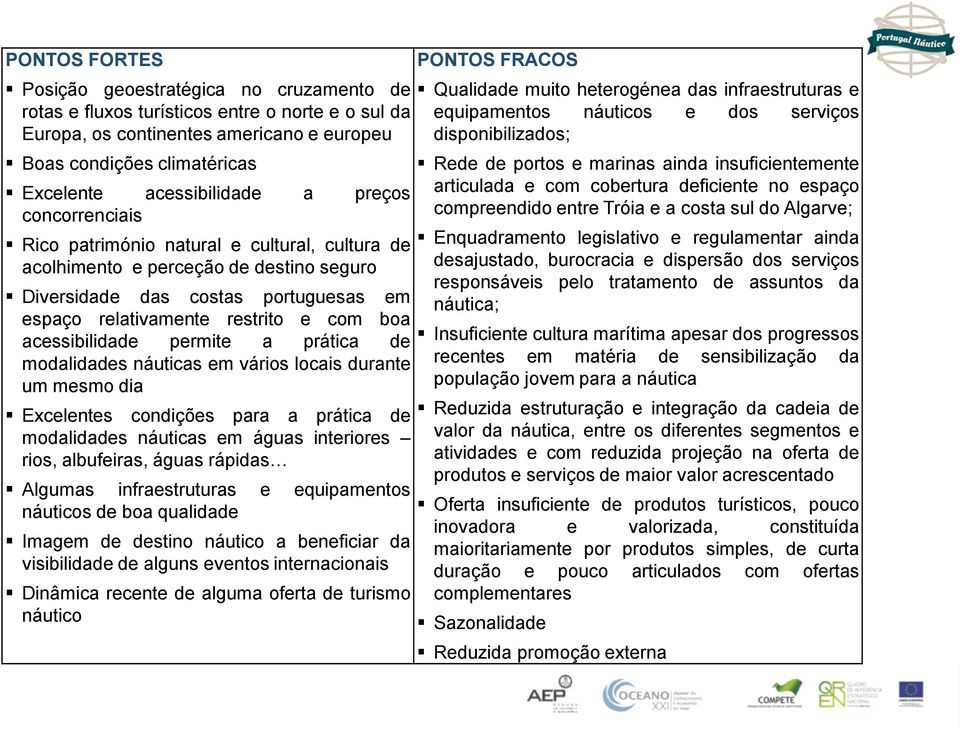 com boa acessibilidade permite a prática de modalidades náuticas em vários locais durante um mesmo dia Excelentes condições para a prática de modalidades náuticas em águas interiores rios,