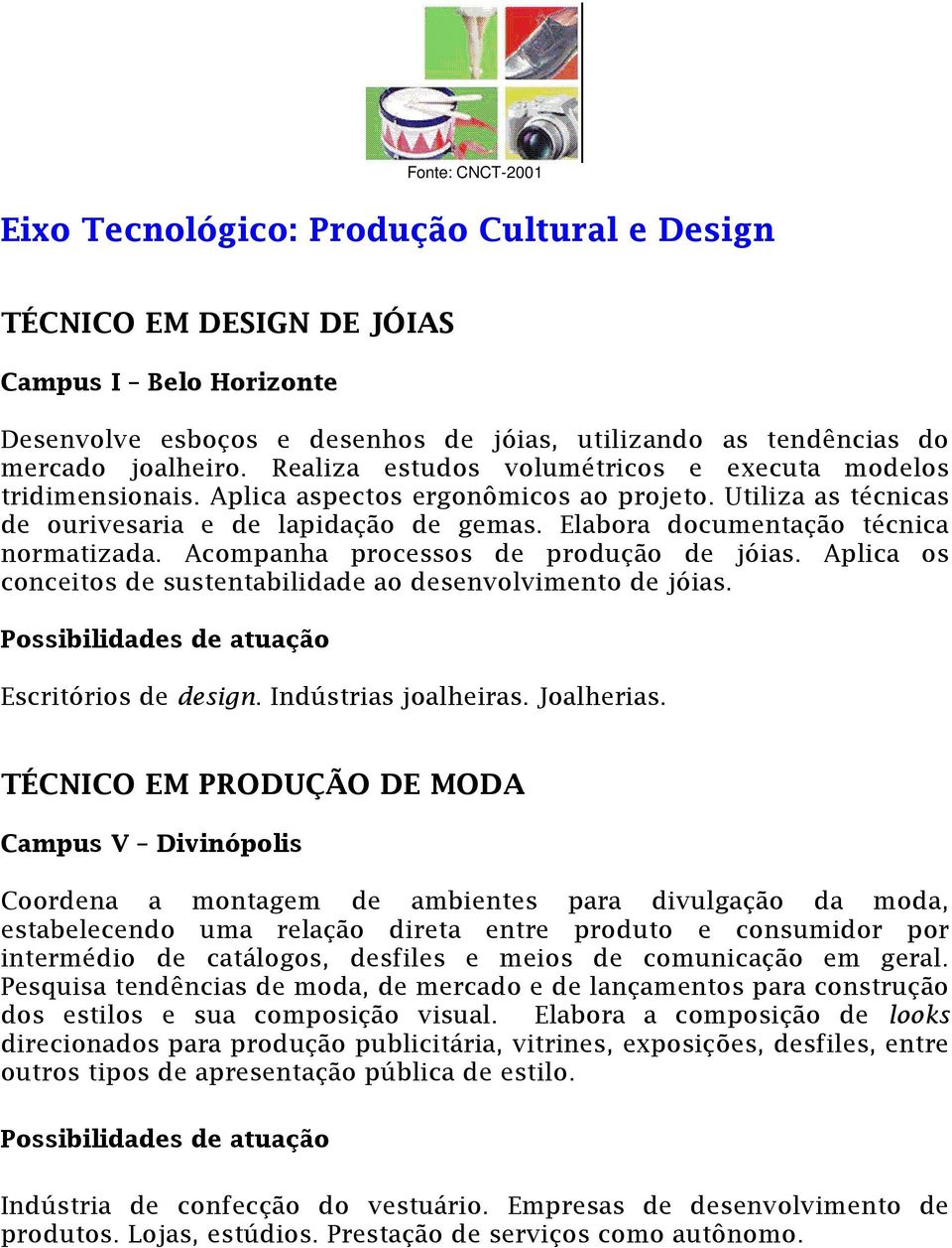 Elabora documentação técnica normatizada. Acompanha processos de produção de jóias. Aplica os conceitos de sustentabilidade ao desenvolvimento de jóias. Escritórios de design. Indústrias joalheiras.