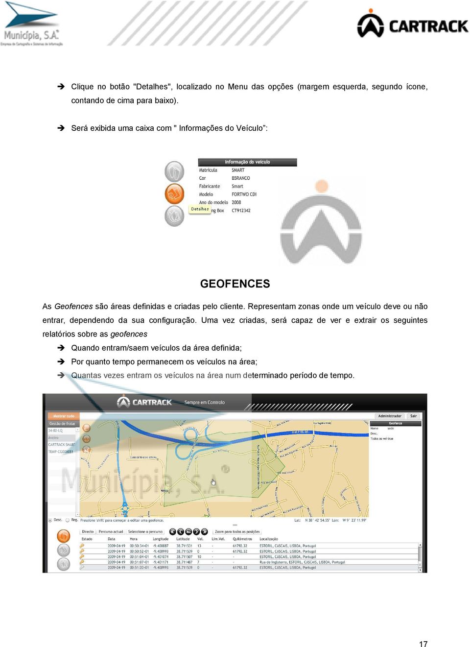 Representam zonas onde um veículo deve ou não entrar, dependendo da sua configuração.