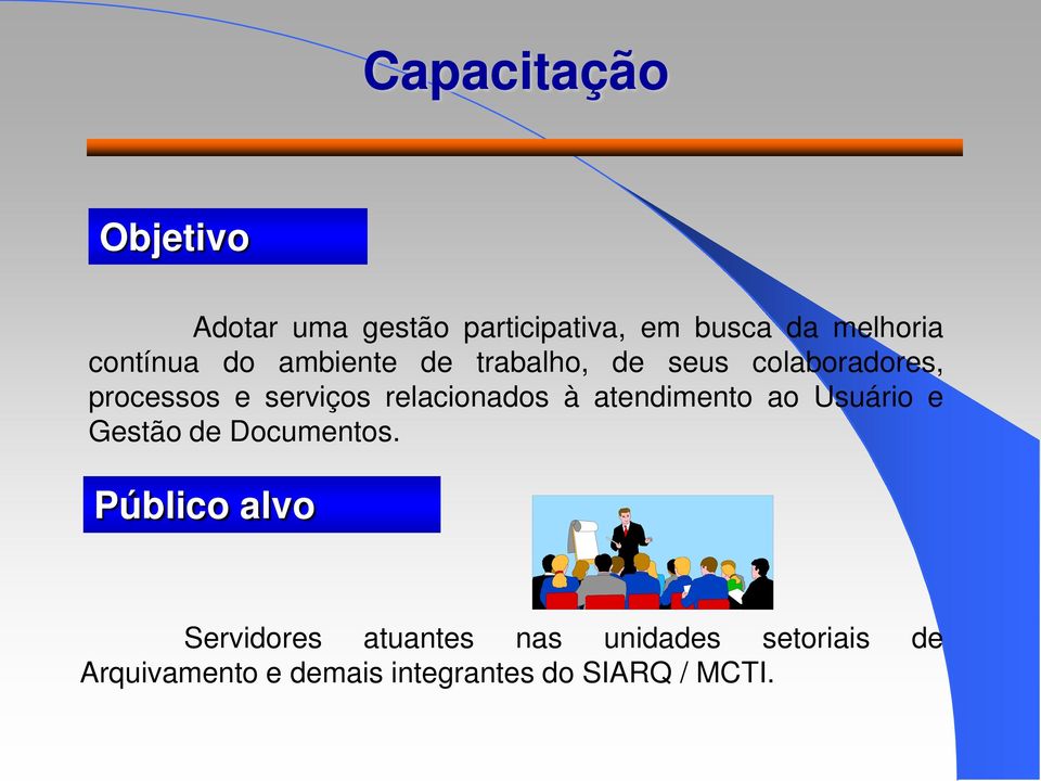 relacionados à atendimento ao Usuário e Gestão de Documentos.