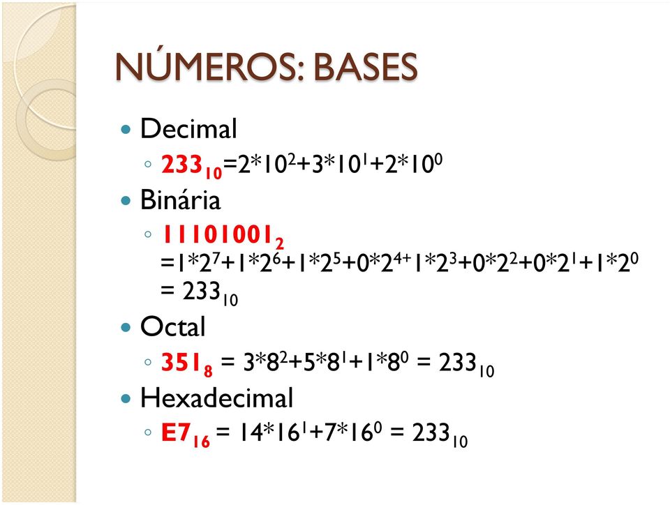 +0*2 2 +0*2 1 +1*2 0 = 233 10!