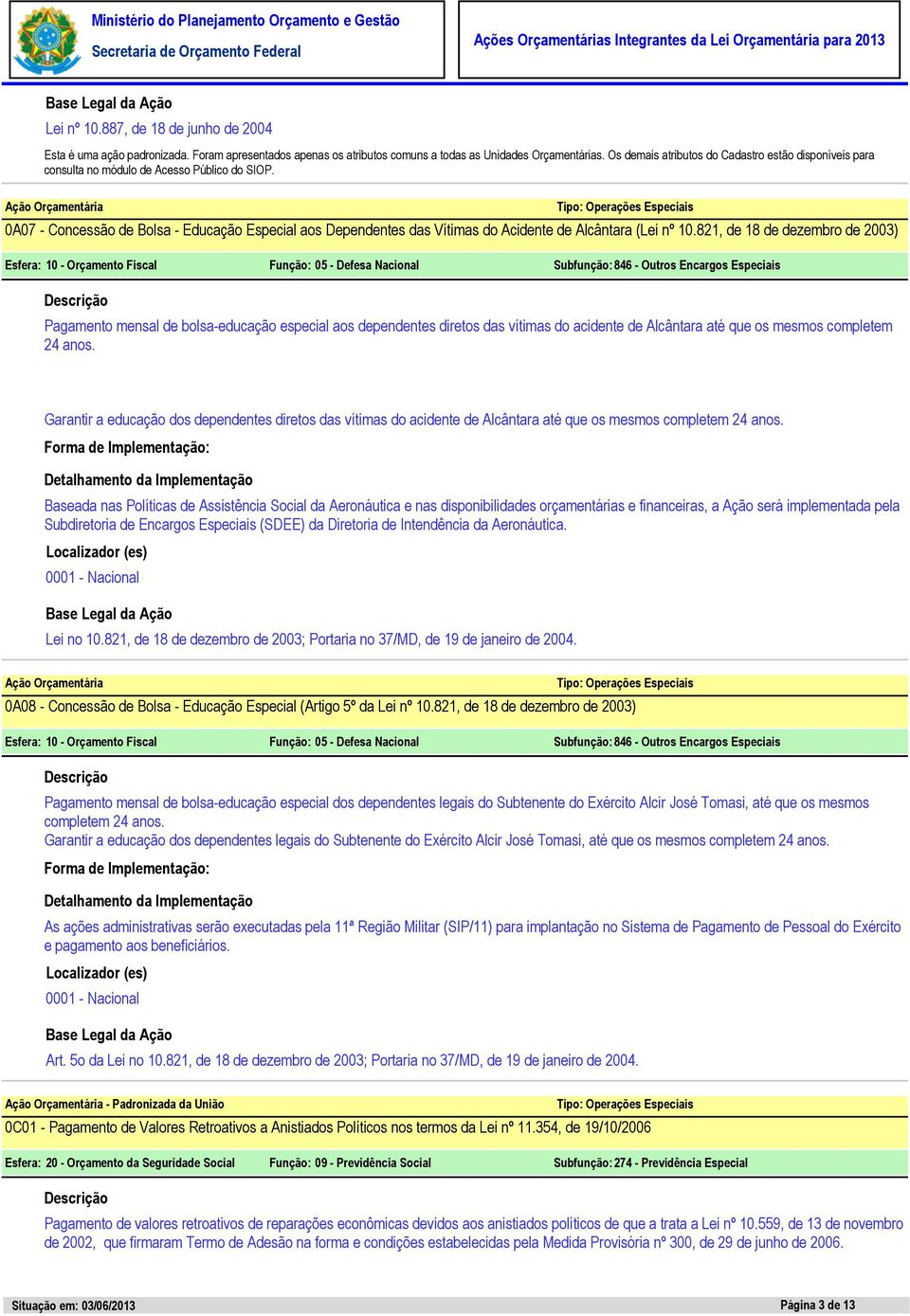 diretos das vítimas do acidente de Alcântara até que os mesmos completem 24 anos. Garantir a educação dos dependentes diretos das vítimas do acidente de Alcântara até que os mesmos completem 24 anos.