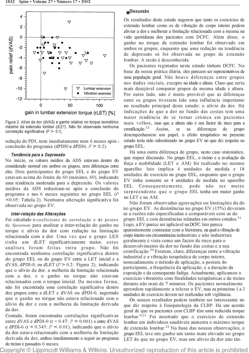 Tendência para a Depressão No início, os valores médios da ADS estavam dentro do considerado normal em ambos os grupos, sem diferenças entre eles.