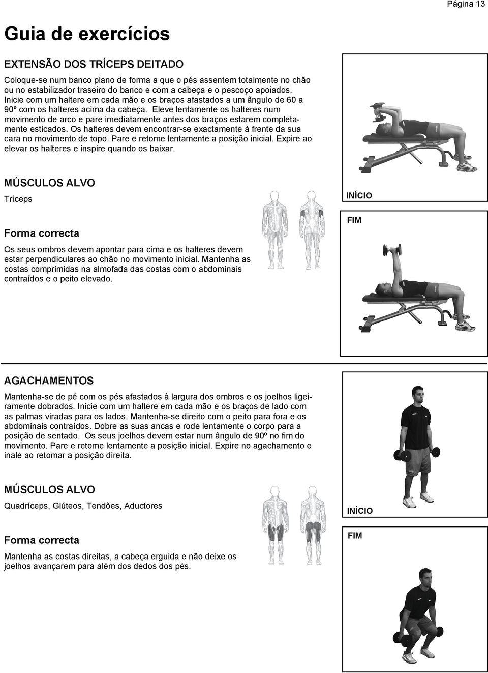 Eleve lentamente os halteres num movimento de arco e pare imediatamente antes dos braços estarem completamente esticados.