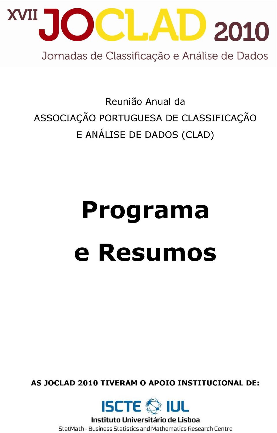 DE DADOS (CLAD) Programa e Resumos AS