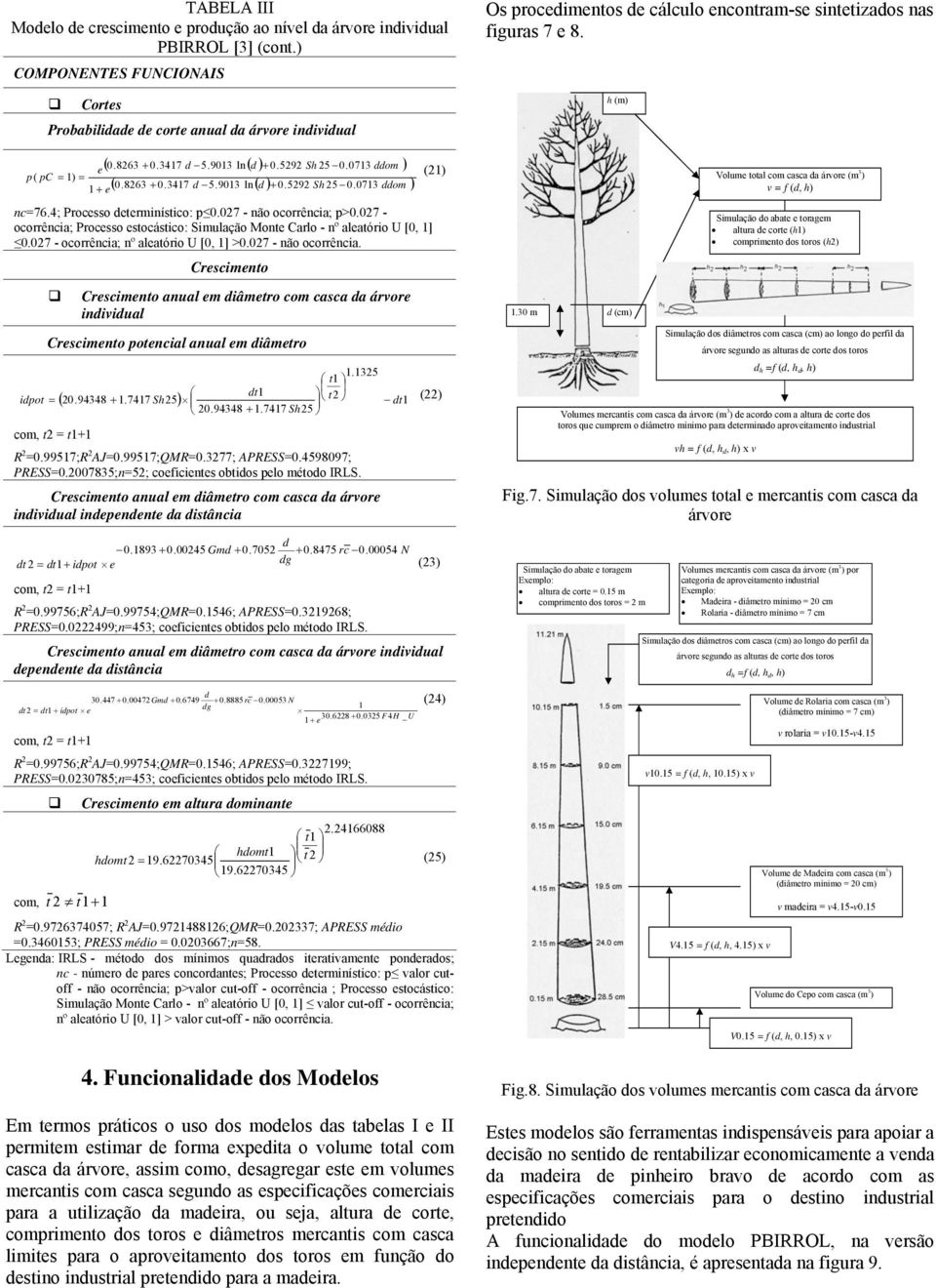 07 - ocorrência; Processo estocástico: Simulação Monte Carlo - nº aleatório U [0, ] 0.07 - ocorrência; nº aleatório U [0, ] >0.07 - não ocorrência.