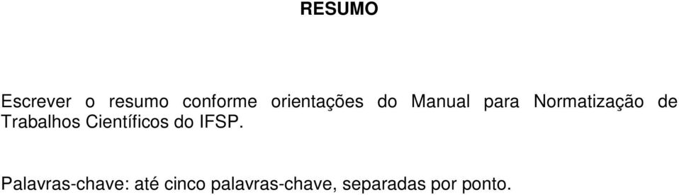 Trabalhos Científicos do IFSP.