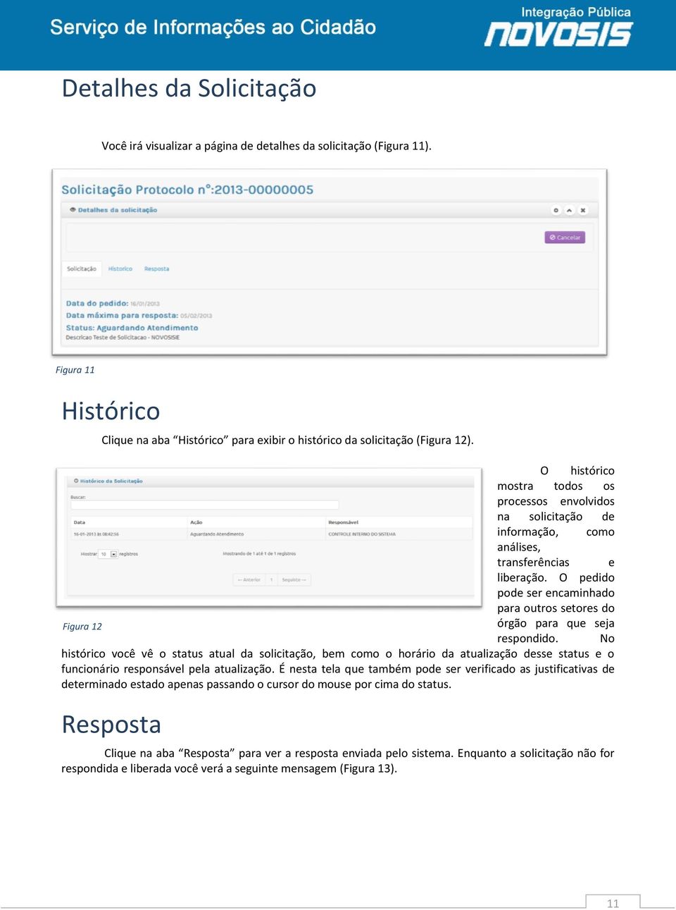 O pedido pode ser encaminhado para outros setores do Figura 12 órgão para que seja respondido.