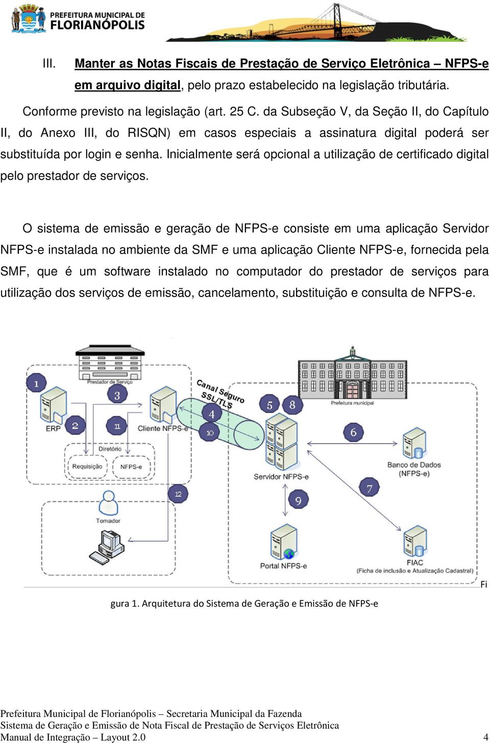 Inicialmente será opcional a utilização de certificado digital pelo prestador de serviços.