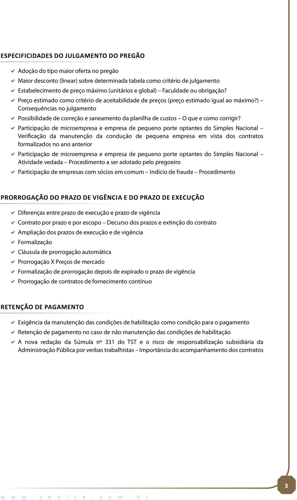 ) Consequências no julgamento aapossibilidade de correção e saneamento da planilha de custos O que e como corrigir?