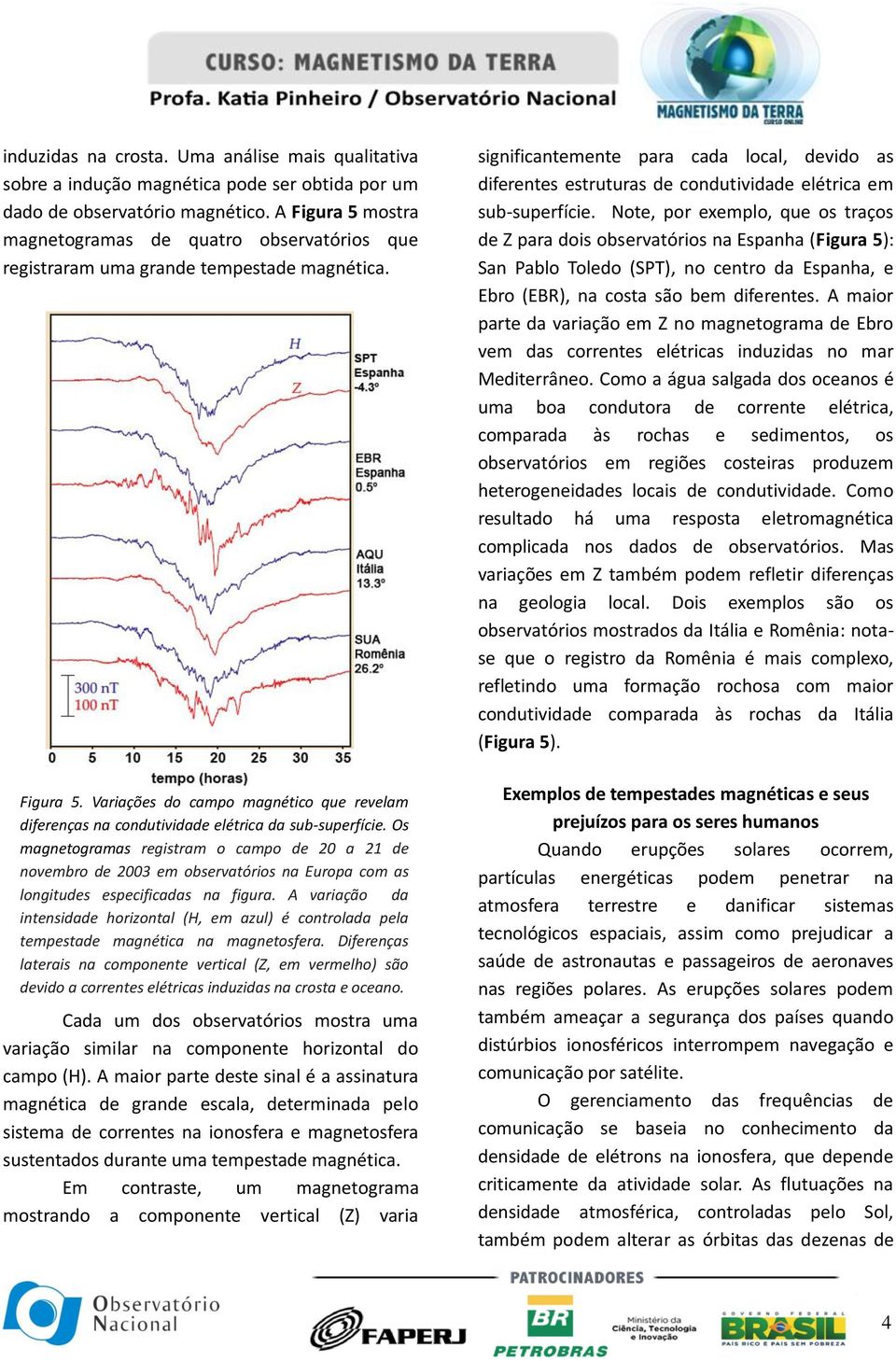 Os magnetogramas registram o campo de 20 a 21 de novembro de 2003 em observatórios na Europa com as longitudes especificadas na figura.