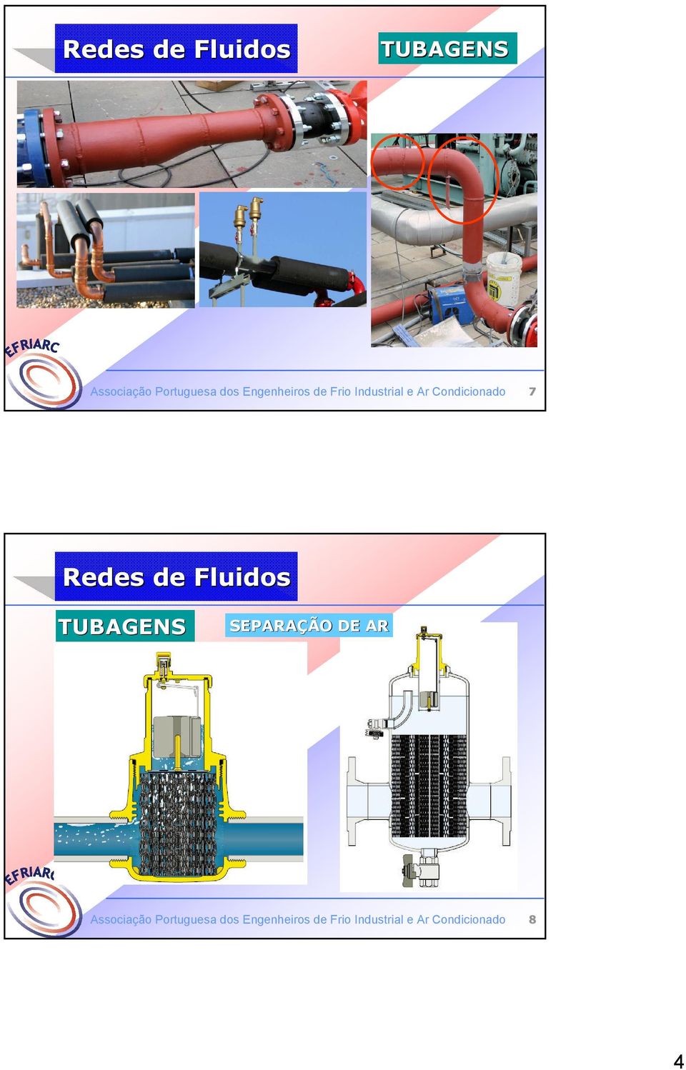 Redes de Fluidos TUBAGENS SEPARAÇÃO DE AR Associação