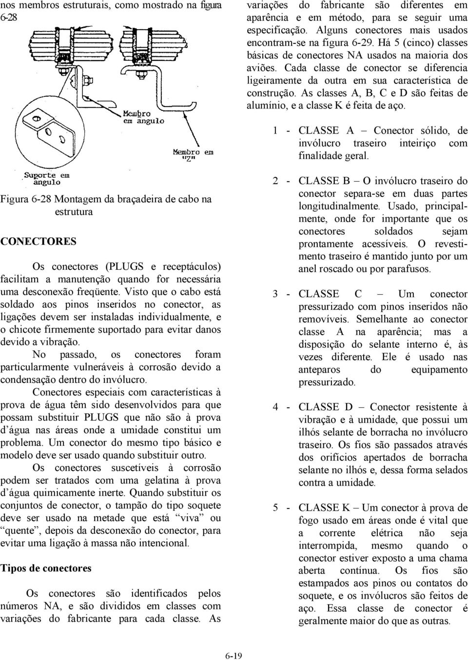 Cada classe de conector se diferencia ligeiramente da outra em sua característica de construção. As classes A, B, C e D são feitas de alumínio, e a classe K é feita de aço.