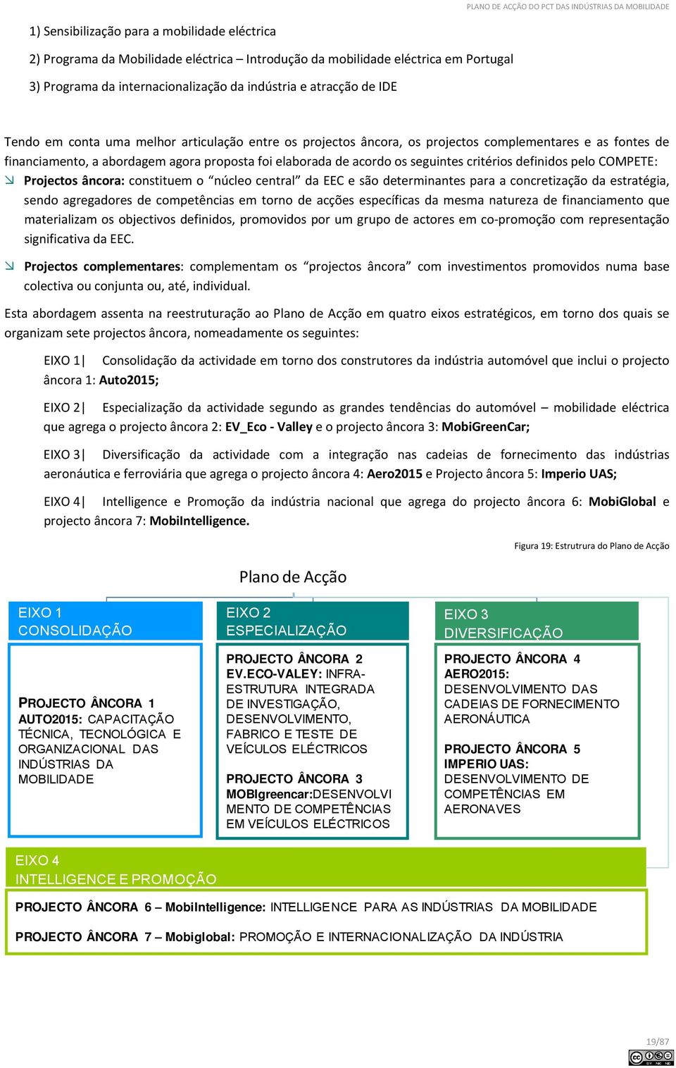 definidos pelo COMPETE: Projectos âncora: constituem o núcleo central da EEC e são determinantes para a concretização da estratégia, sendo agregadores de competências em torno de acções específicas