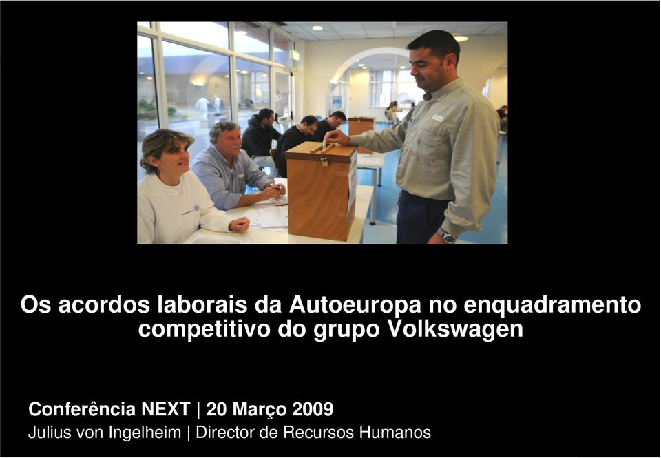 Volkswagen Conferência NEXT 20 Março