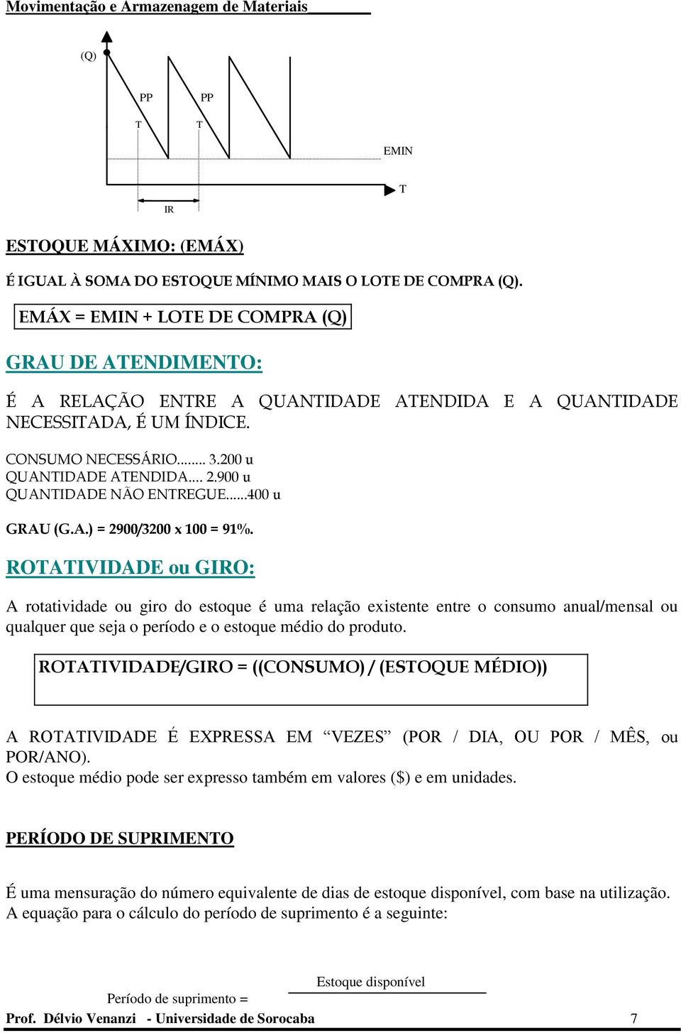 900 u QUANTIDADE NÃO ENTREGUE...400 u GRAU (G.A.) = 2900/3200 x 100 = 91%.