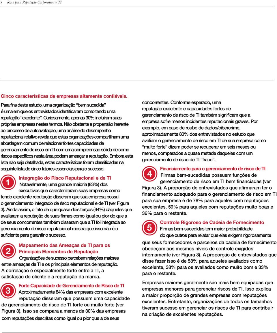 Curiosamente, apenas 30% incluíram suas próprias empresas nestes termos.