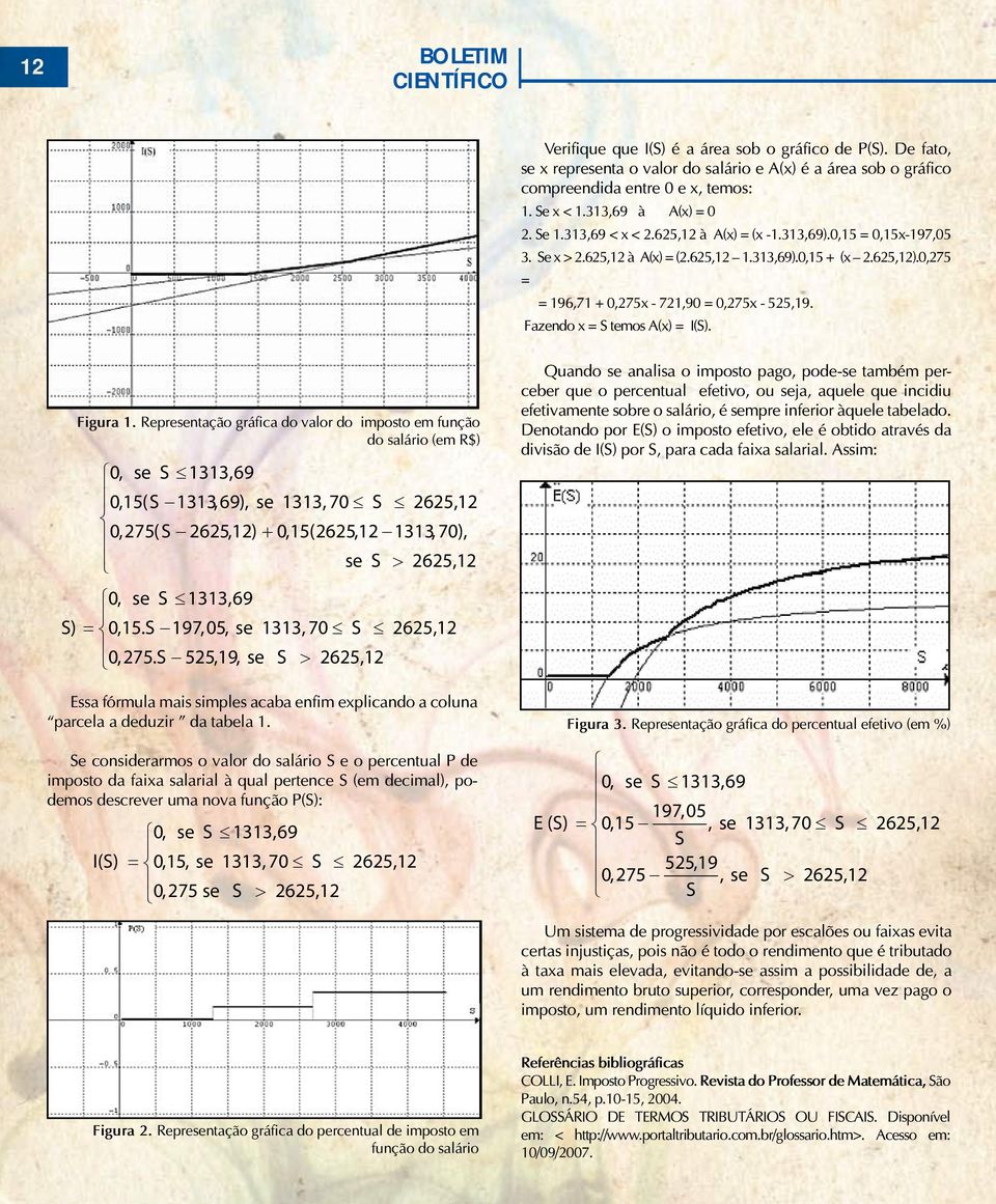 Fazendo x = S temos A(x) = I(S). Figura 1.