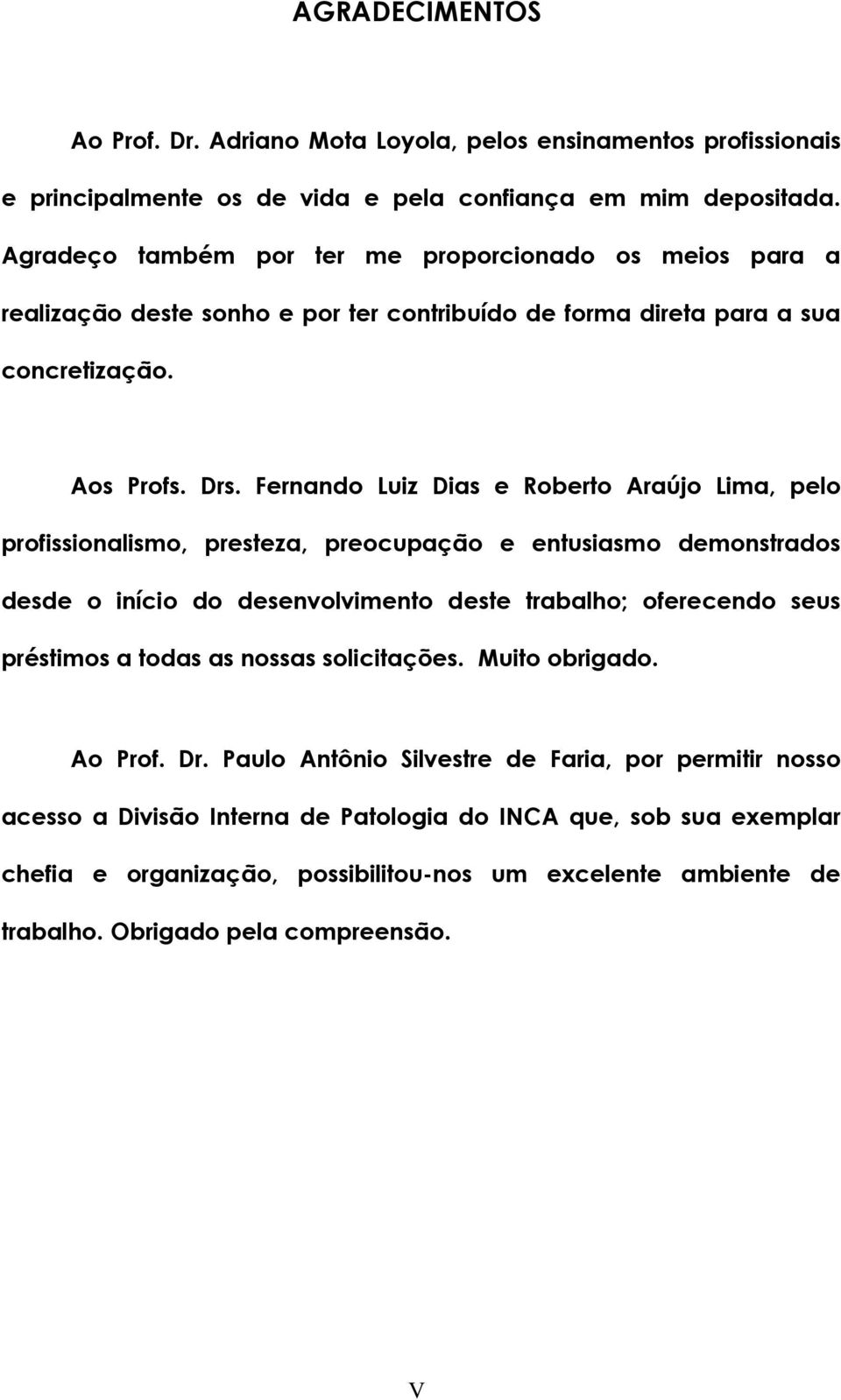 Fernando Luiz Dias e Roberto Araújo Lima, pelo profissionalismo, presteza, preocupação e entusiasmo demonstrados desde o início do desenvolvimento deste trabalho; oferecendo seus préstimos a