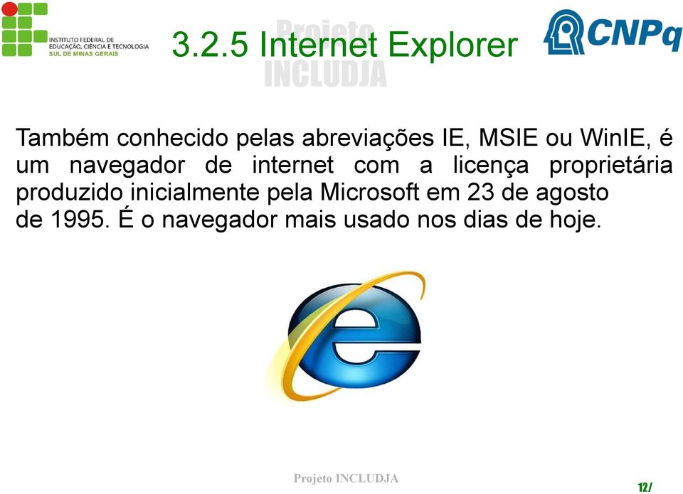 WinIE, é um navegador de internet com a licença proprietária