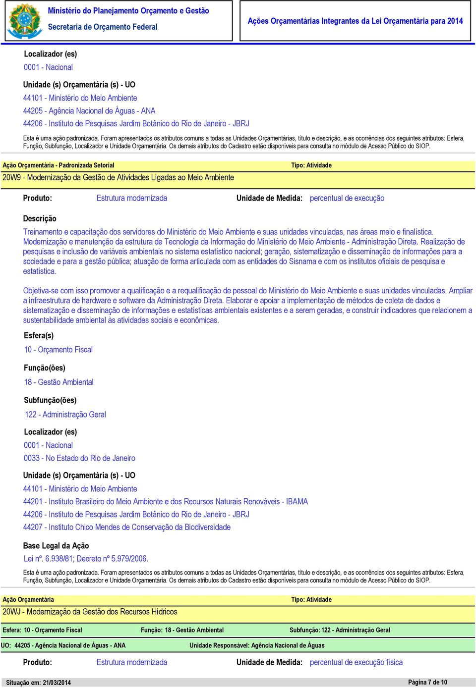 Modernização e manutenção da estrutura de Tecnologia da Informação do Ministério do Meio Ambiente - Administração Direta.