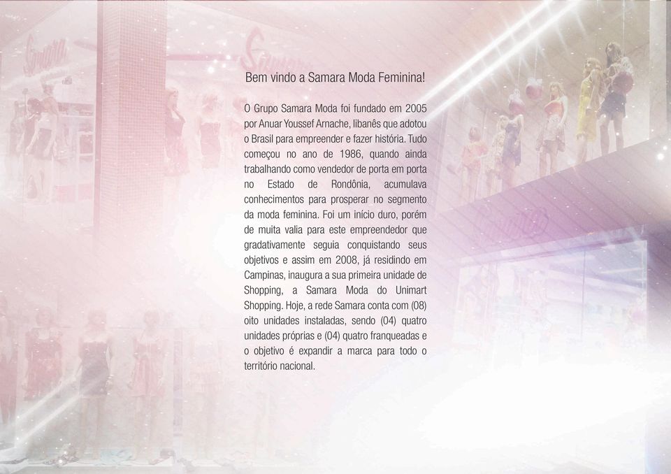 Foi um início duro, porém de muita valia para este empreendedor que gradativamente seguia conquistando seus objetivos e assim em 2008, já residindo em Campinas, inaugura a sua primeira unidade