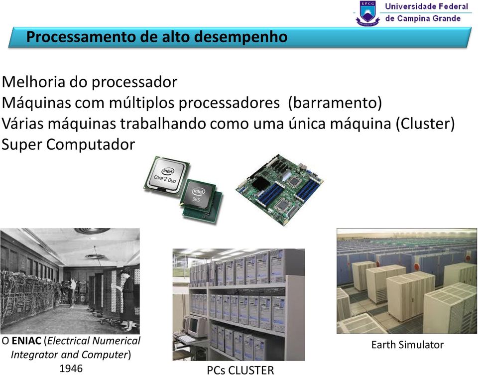 trabalhando como uma única máquina (Cluster) Super Computador O