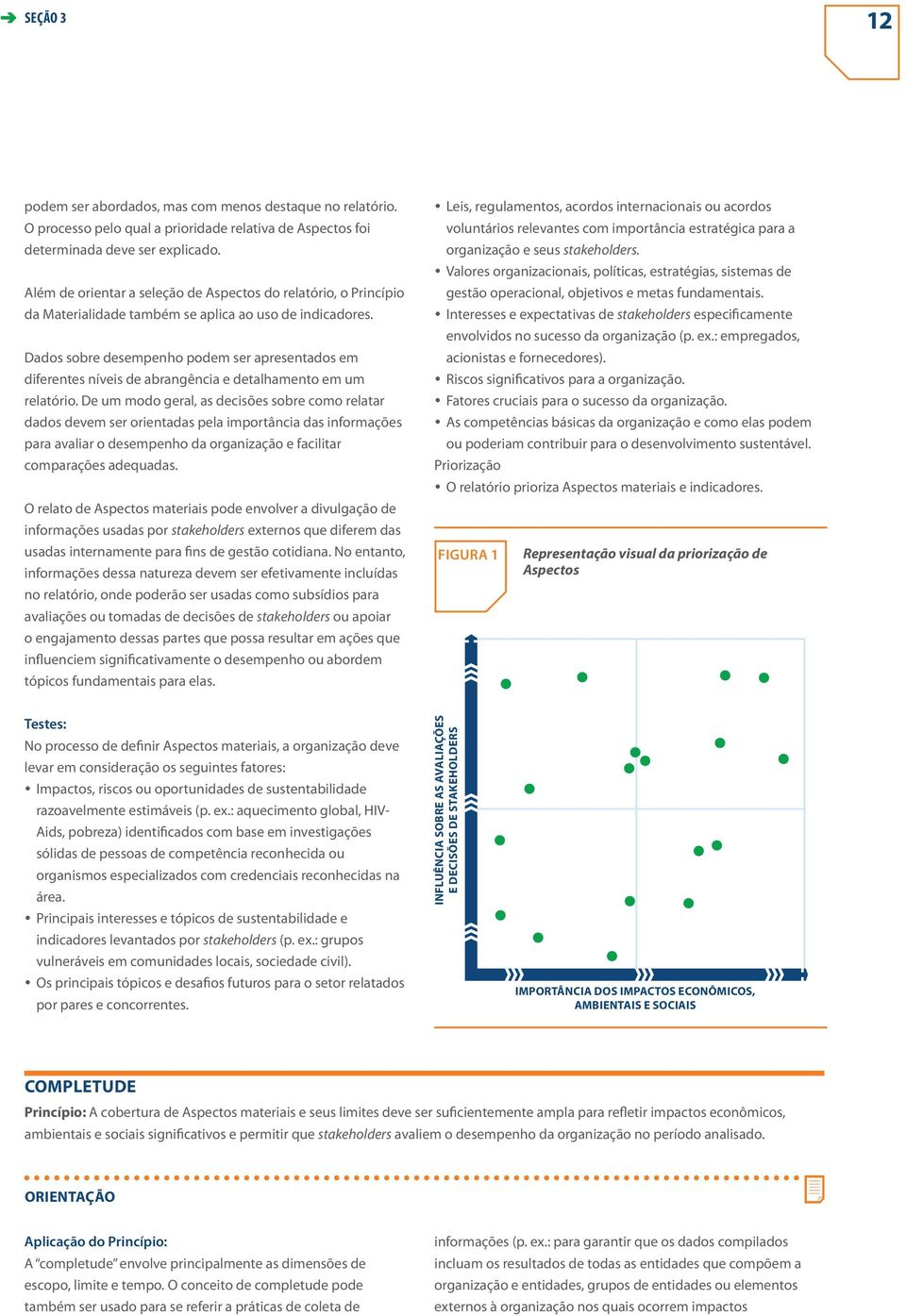 Dados sobre desempenho podem ser apresentados em diferentes níveis de abrangência e detalhamento em um relatório.