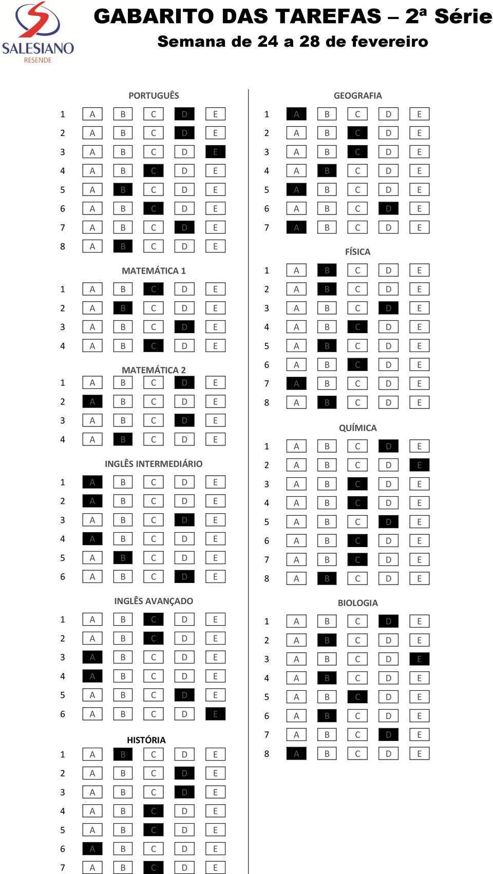 MATEMÁTICA 2 INGLÊS INTERMEDIÁRIO INGLÊS