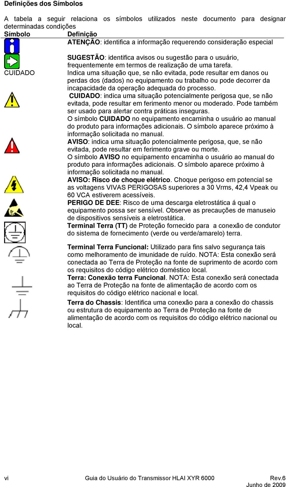 Indica uma situação que, se não evitada, pode resultar em danos ou perdas dos (dados) no equipamento ou trabalho ou pode decorrer da incapacidade da operação adequada do processo.