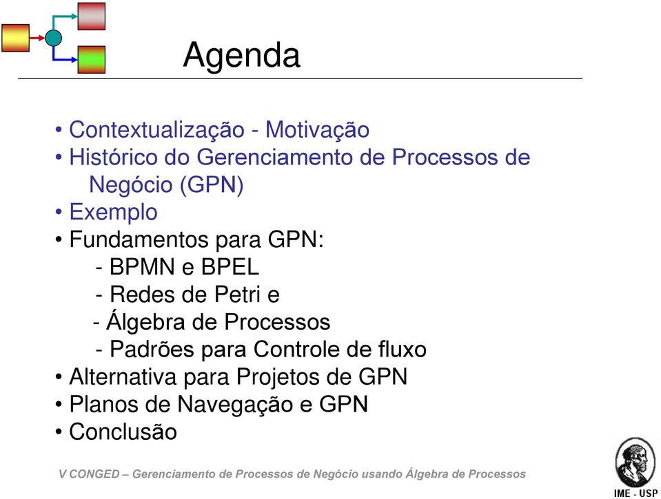 BPEL - Redes de Petri e - Álgebra de Processos - Padrões para