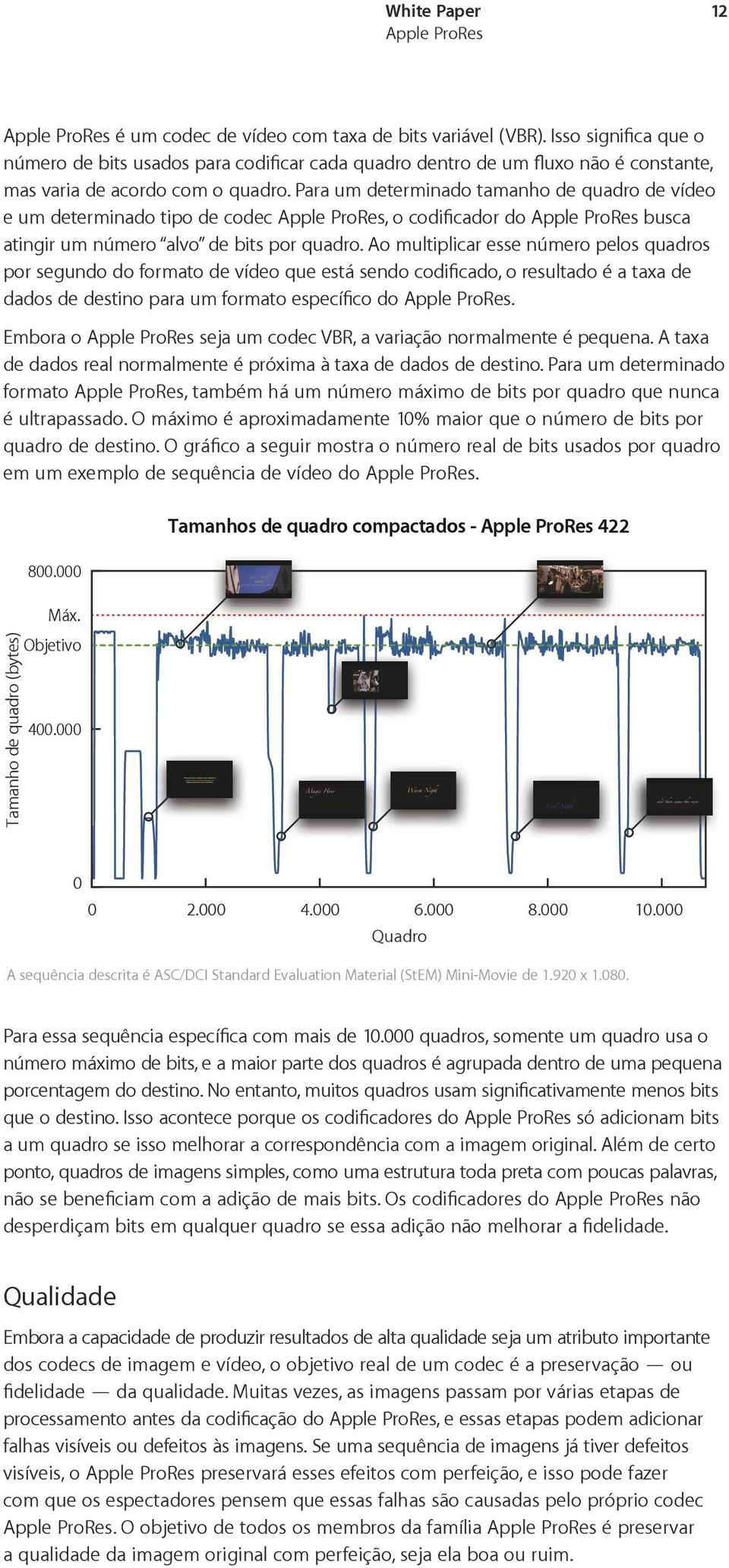 Ao multiplicar esse número pelos quadros por segundo do formato de vídeo que está sendo codificado, o resultado é a taxa de dados de destino para um formato específico do.