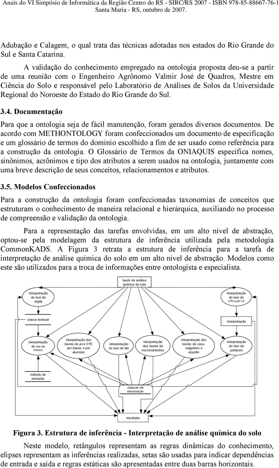 de Análises de Solos da Universidade Regional do Noroeste do Estado do Rio Grande do Sul. 3.4. Documentação Para que a ontologia seja de fácil manutenção, foram gerados diversos documentos.