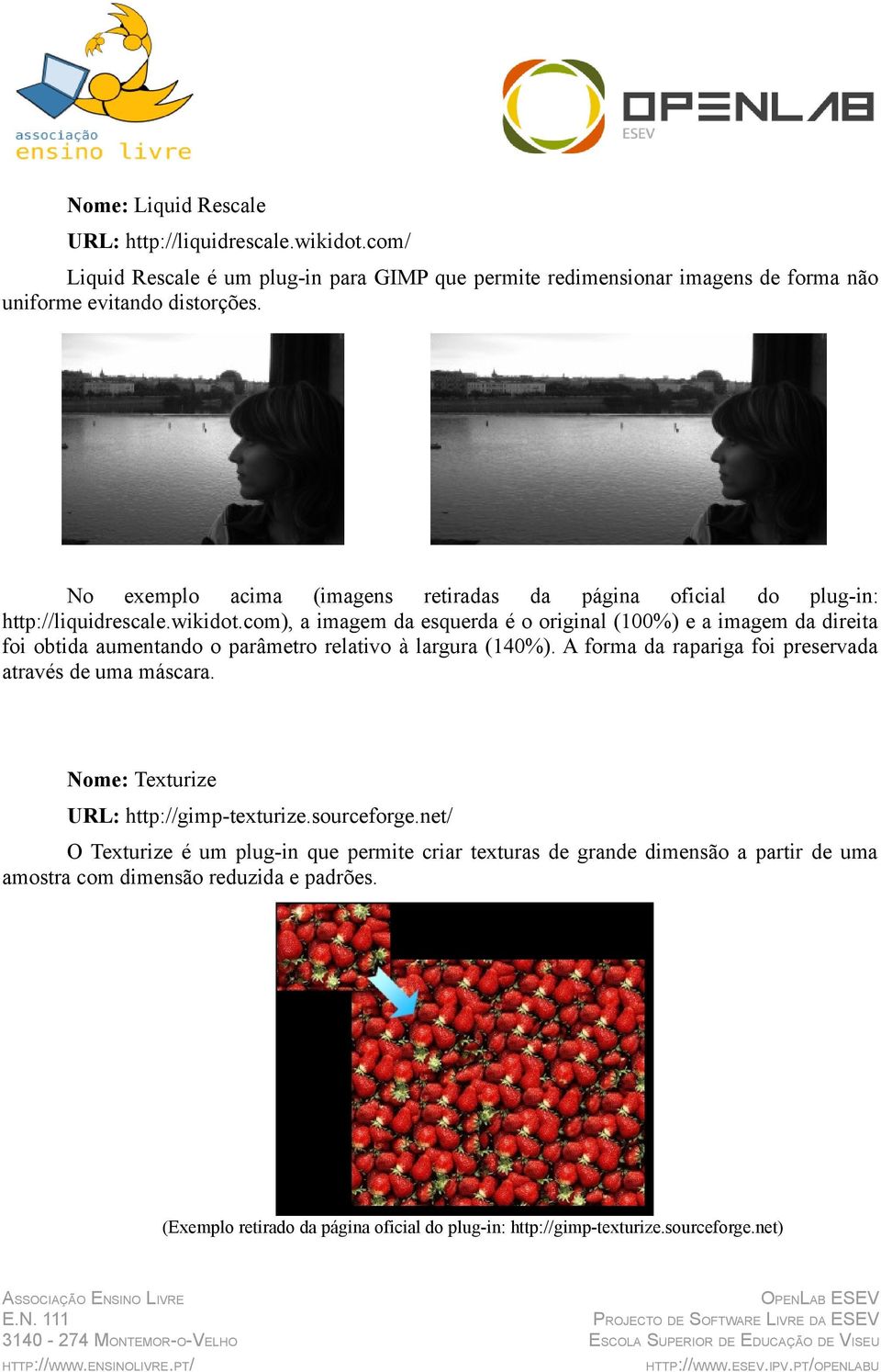 com), a imagem da esquerda é o original (100%) e a imagem da direita foi obtida aumentando o parâmetro relativo à largura (140%).