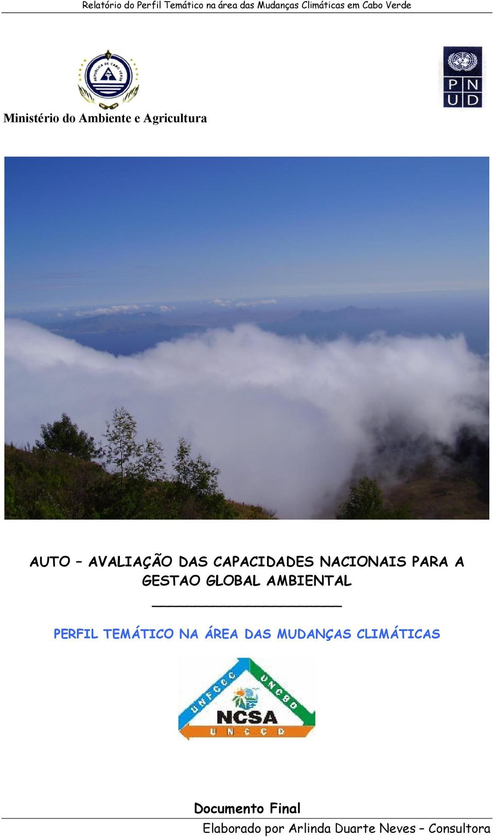 AMBIENTAL PERFIL TEMÁTICO NA ÁREA DAS MUDANÇAS