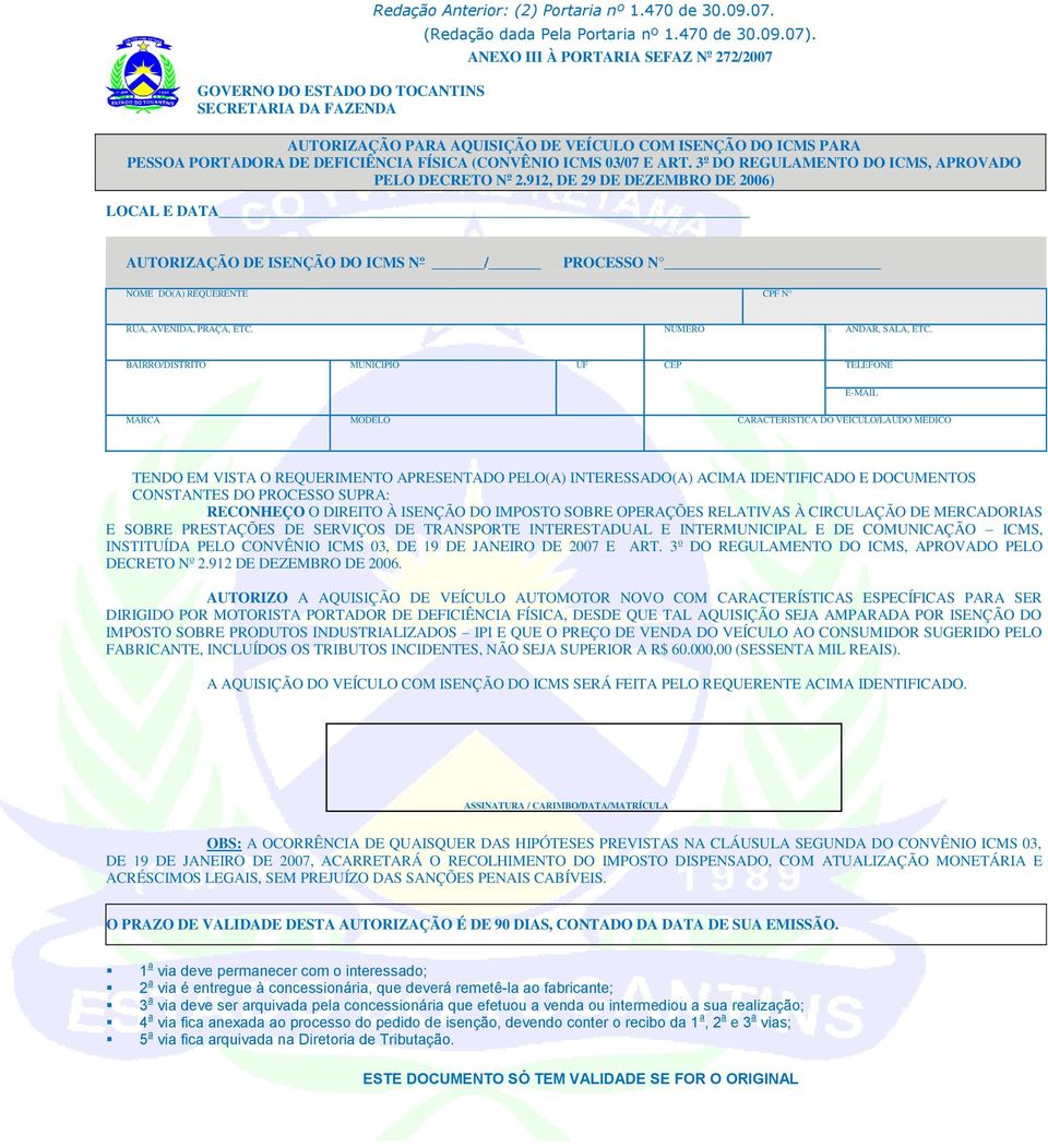 3 o DO REGULAMENTO DO ICMS, APROVADO PELO DECRETO N o 2.