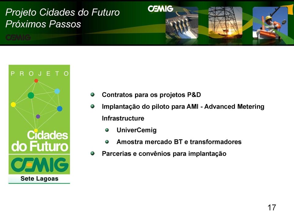 Metering Infrastructure UniverCemig Amostra mercado BT e