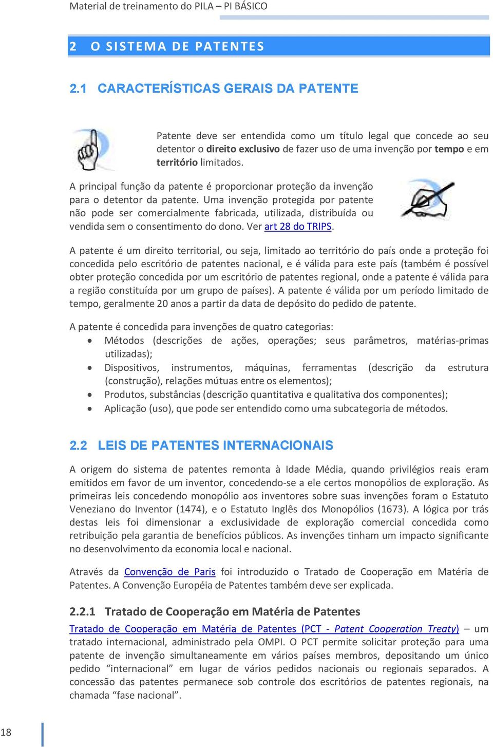 A principal função da patente é proporcionar proteção da invenção para o detentor da patente.