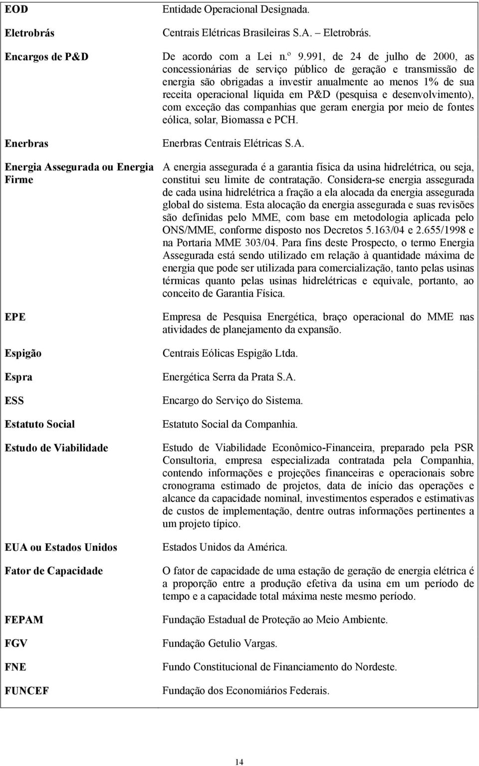 991, de 24 de julho de 2000, as concessionárias de serviço público de geração e transmissão de energia são obrigadas a investir anualmente ao menos 1% de sua receita operacional líquida em P&D